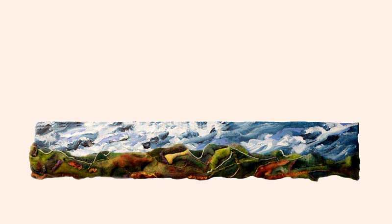 Art Kelly McLeod felt Clouds Over Mountain Range