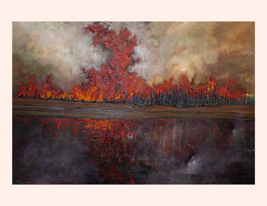 Art Kelly McLeod oil painting Northern Fire