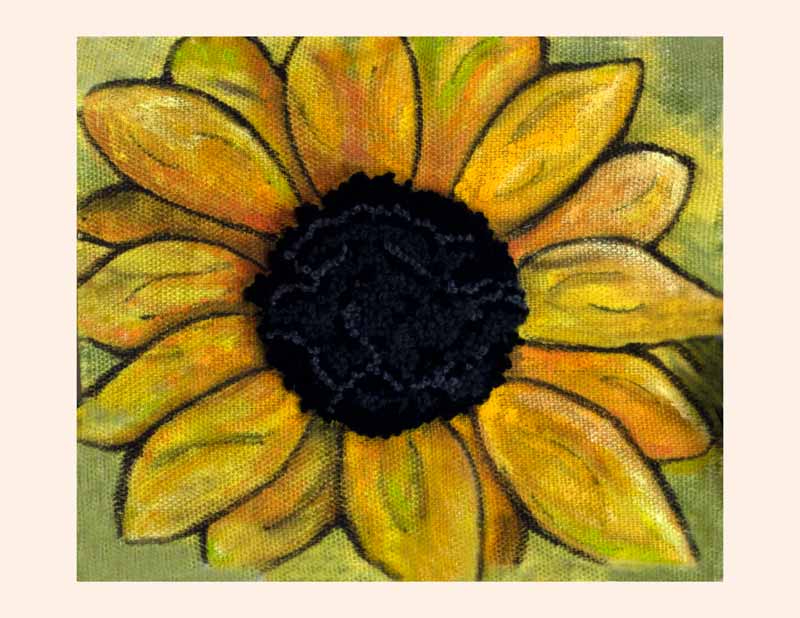 Art Kelly McLeod acrylic Sunflower Study